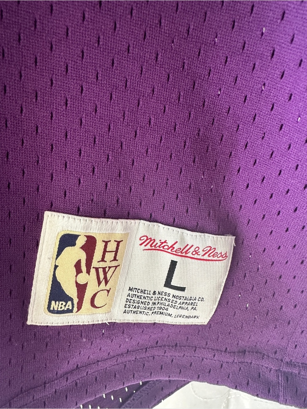 Mitchell & Ness Los Angeles Lakers Purple and Gold Hooded Jersey - Picture 3 of 4